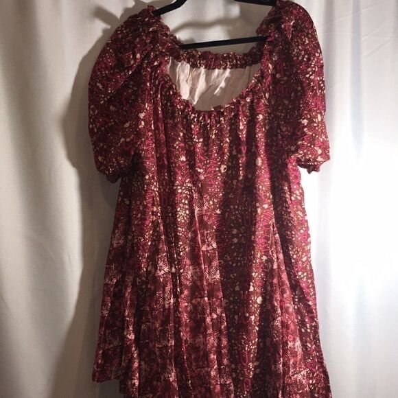 FREE PEOPLE JET SET MINI DRESS Fuchsia Combo - Picture 6 of 9